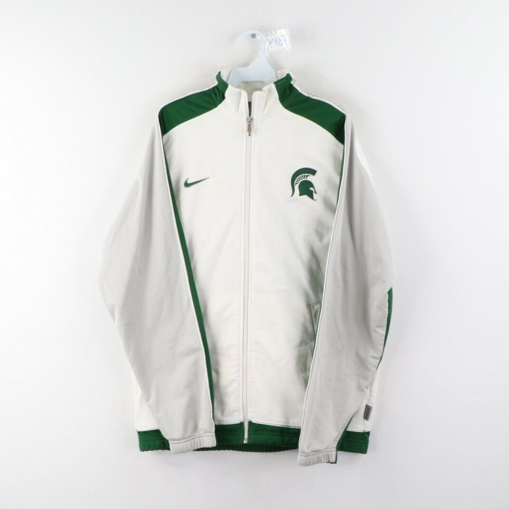 Vtg Nike Michigan State University Warm Up Jacket - Picture 1 of 9